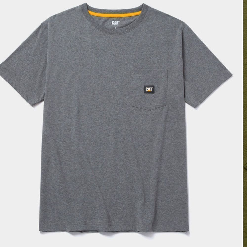 CAT Men's Charcoal Pocket Tee